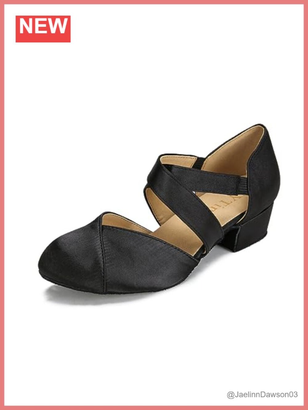 Women's Latin Ballroom Dance Shoes Closed Toe Suede Sole 1.5in Heel